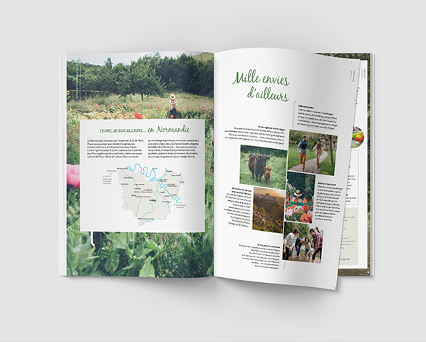 magazine touristique reprenant les codes de la slowlife pour promouvoir l'Eure